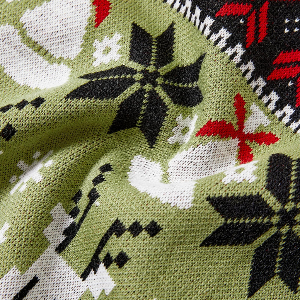 PATPAT Christmas Sweater Family Set Long Sleeve Knit Sweater Holiday Xmas Knitted Pullover