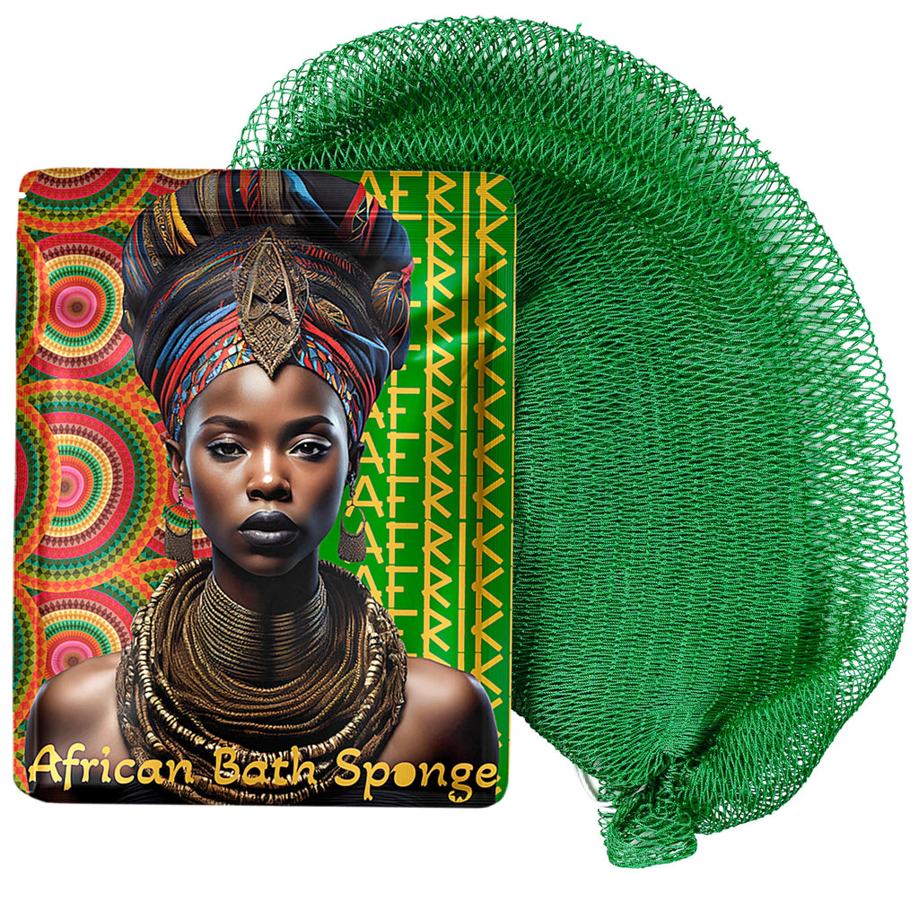 AFRIKI African Net Sponge – Exfoliating Body Scrubber, Black Owned & Rooted in Africa, All Skin Types | 45 in Long