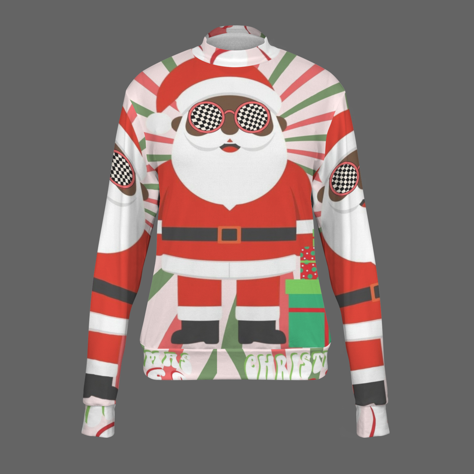Black Santa Christmas Vibes Sweater