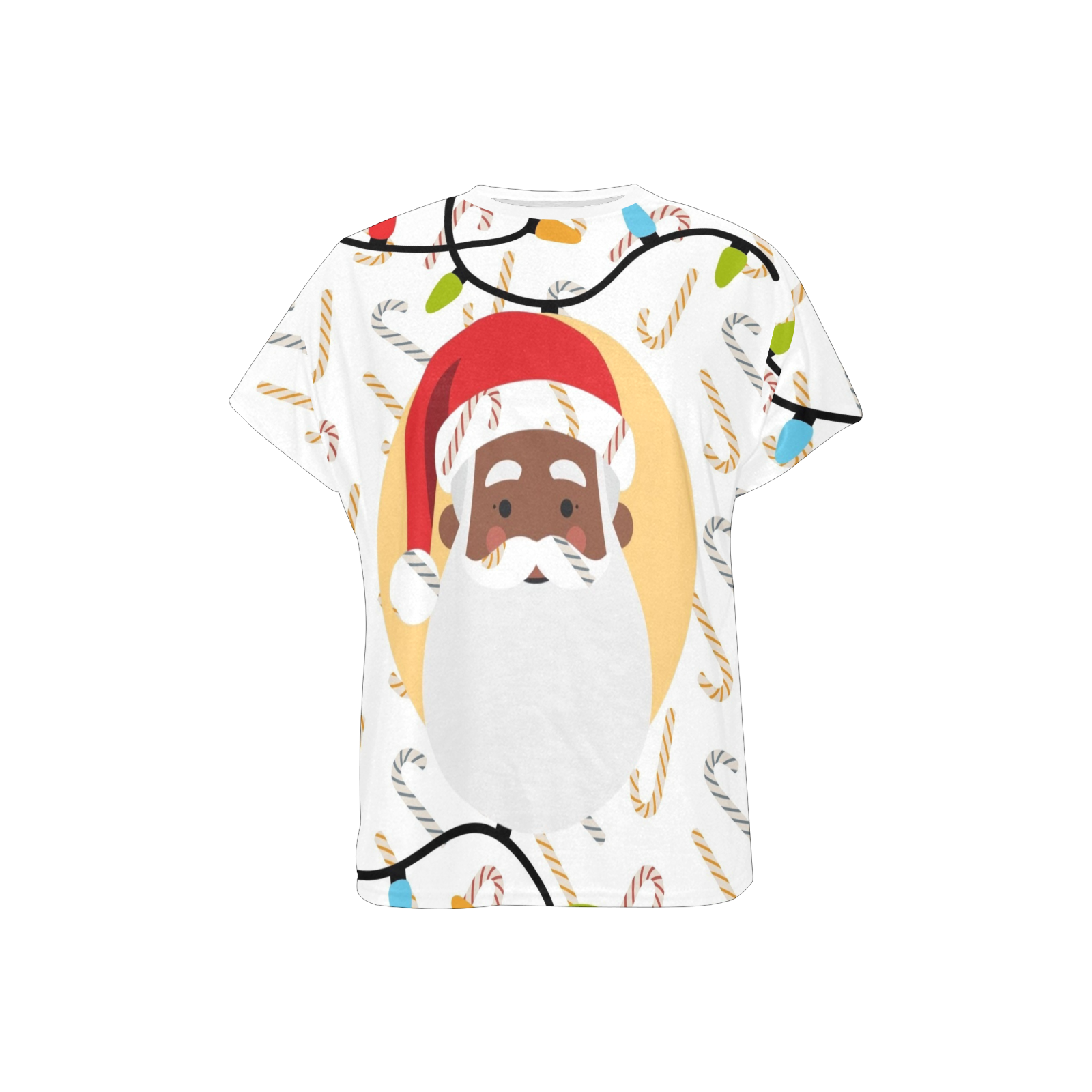 Black Santa Christmas Pajama Shirt