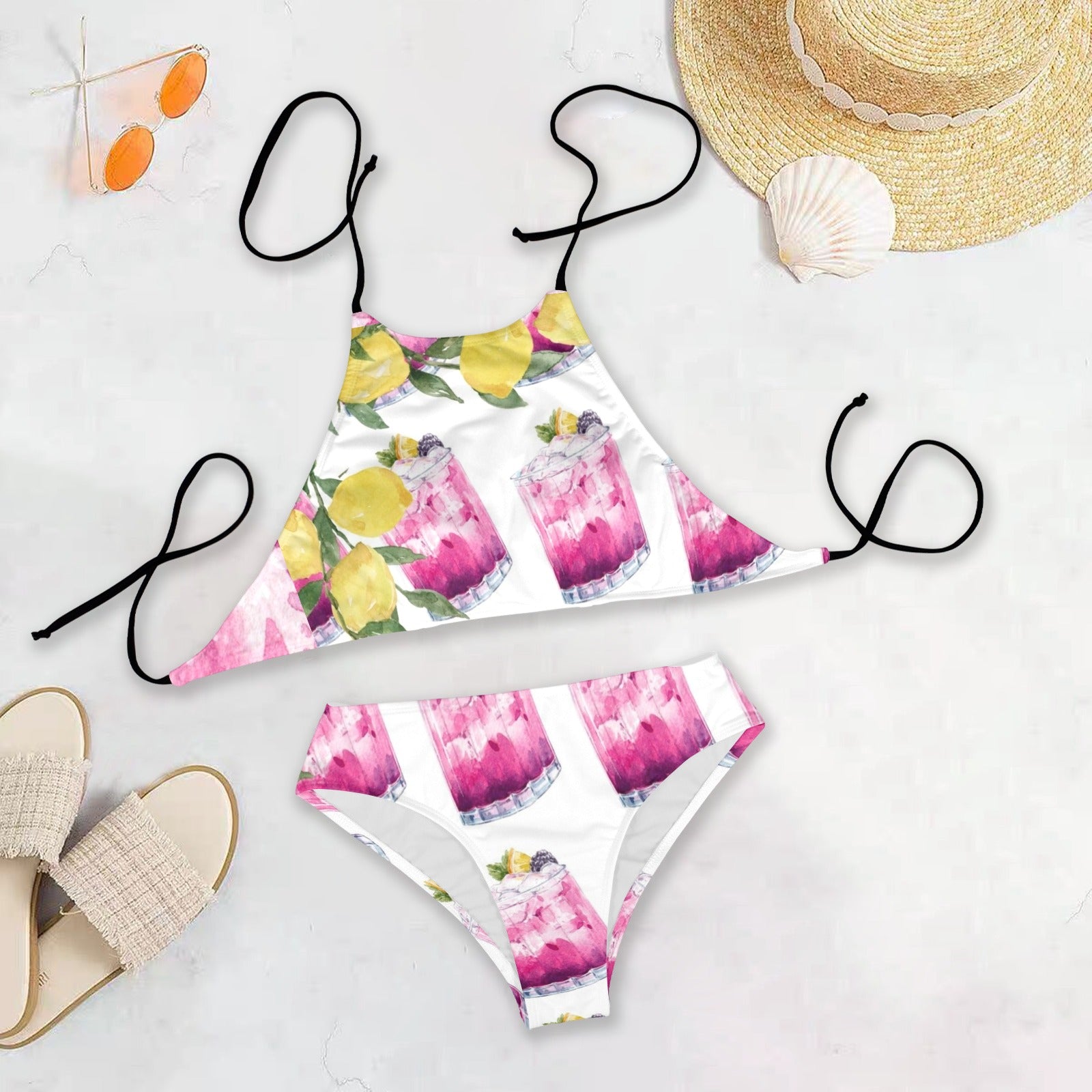 Lavender Lemonade High Cut Sports Top Two Piece Bikini